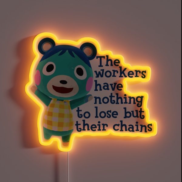 Bluebear Rallies The Workers RGB Neon Sign