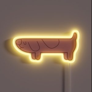 Bluey Inspired Long Dog Pink RGB Neon Sign