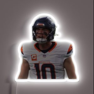 Bo Nix Crazy Eyes RGB Neon Sign Bo Nix Crazy Eyes RGB Neon Sign