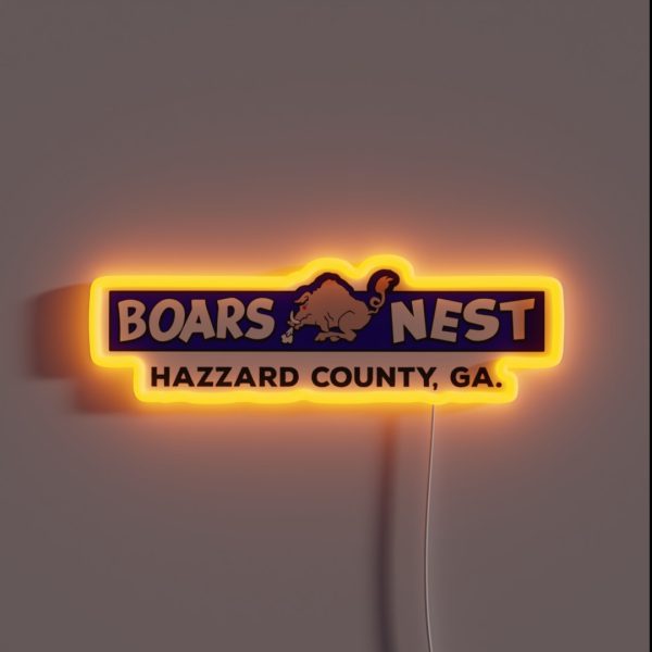 Boars Nest Hazzard County RGB Neon Sign