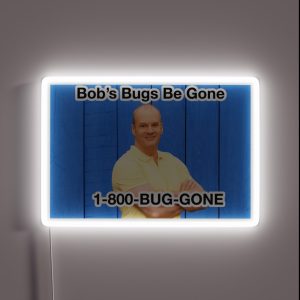 Bob S Bugs Be Gone RGB Neon Sign