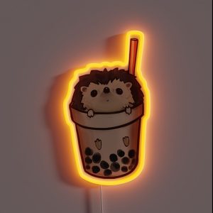 Boba Hedgehog RGB Neon Sign Boba Hedgehog RGB Neon Sign