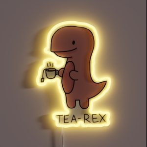 Boba Tea Rex Cute And Fun Tea RGB Neon Sign