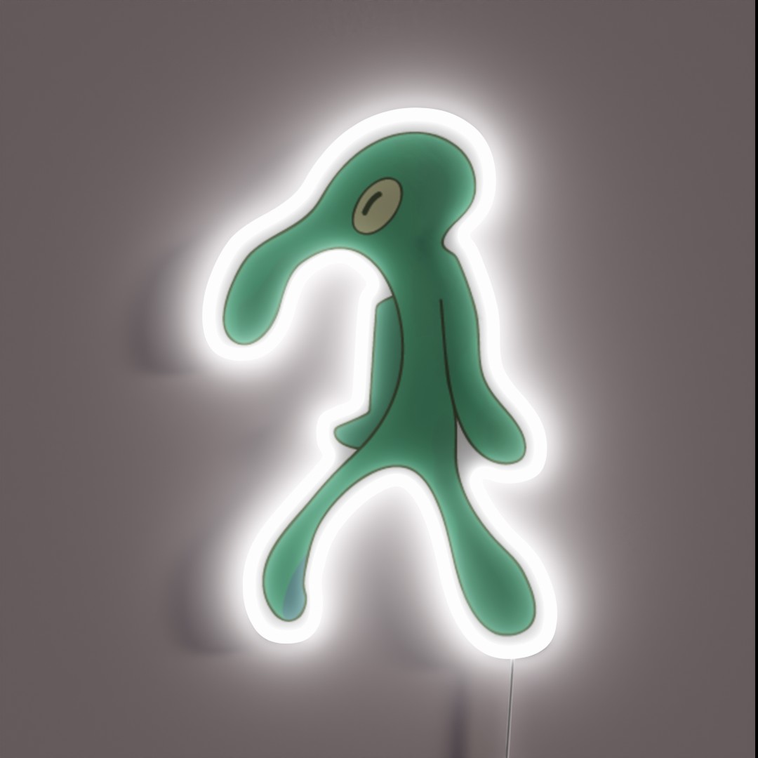 BOLD AND BRASH SQUIDWARD RGB Neon Sign BOLD AND BRASH SQUIDWARD RGB Neon Sign