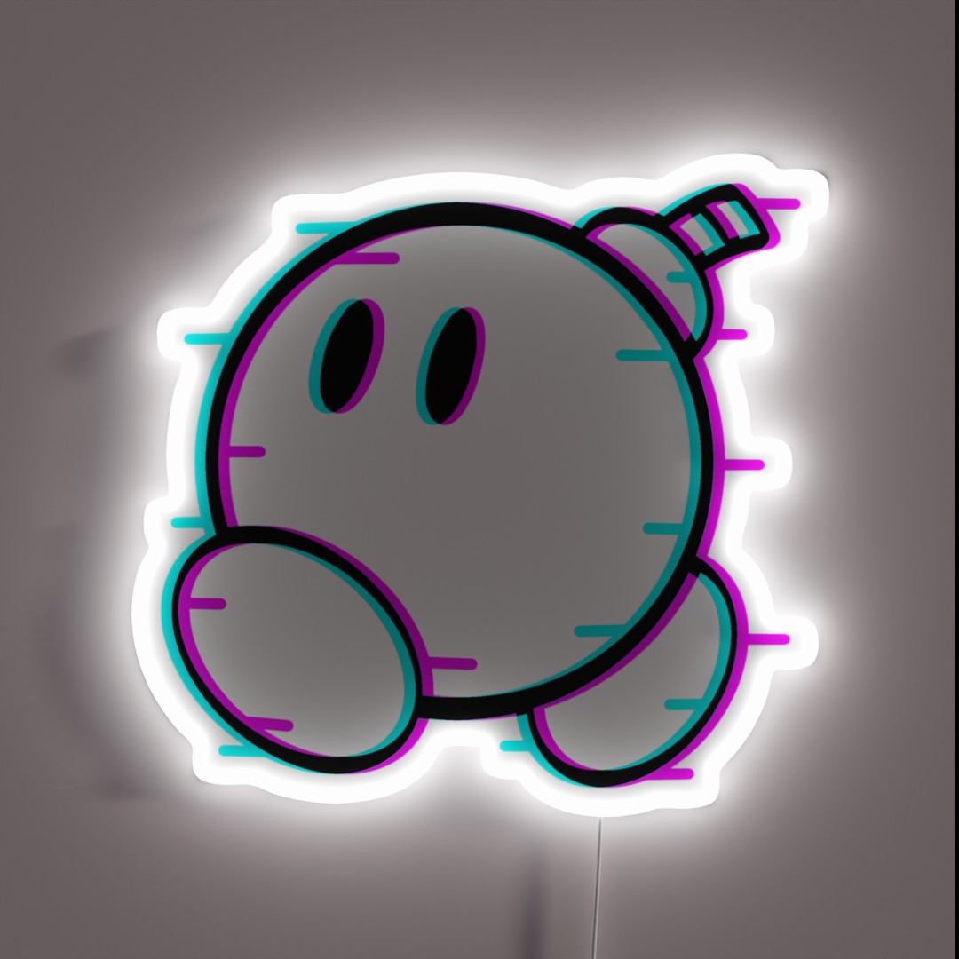 Bomb Glitch RGB Neon Sign Bomb Glitch RGB Neon Sign