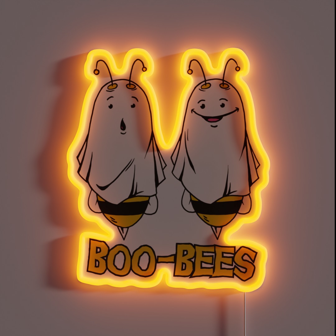 Boo Bees Design Gift Idea RGB Neon Sign Boo Bees Design Gift Idea RGB Neon Sign