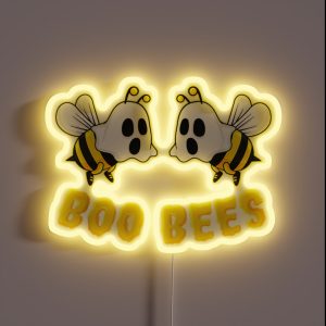 Boo Bees Nurse Couples Halloween RGB Neon Sign