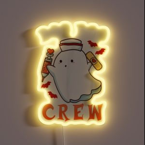 Boo Bees Nurse Couples Halloween RGB Neon Sign