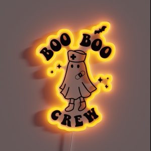 Boo Boo Cre Nurse Halloween RGB Neon Sign