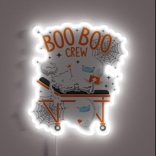 Boo Boo Crew Ghost Doctor Paramedic RGB Neon Sign