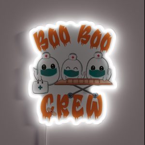Boo Boo Crew Ghost Doctor Paramedic RGB Neon Sign