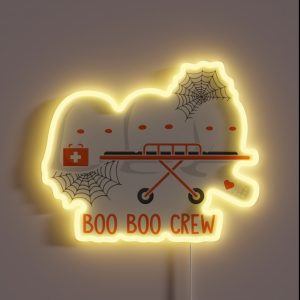 Boo Boo Crew Ghost Doctor Paramedic RGB Neon Sign