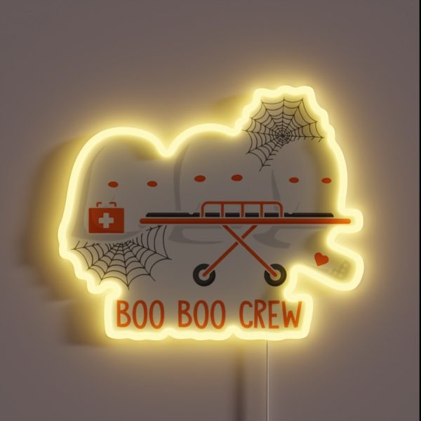 Boo Boo Crew Ghost Doctor Paramedic RGB Neon Sign