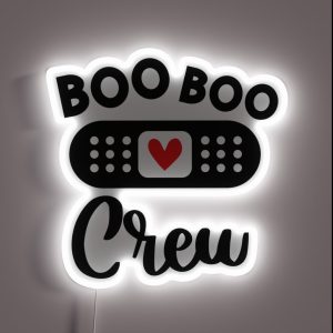 BOO BOO Crew Halloween Nurse RGB Neon Sign