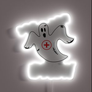 Boo Boo Crew Nurse Ghost RGB Neon Sign