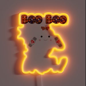 Boo Boo Crew Nurse Halloween Costume Fun RGB Neon Sign