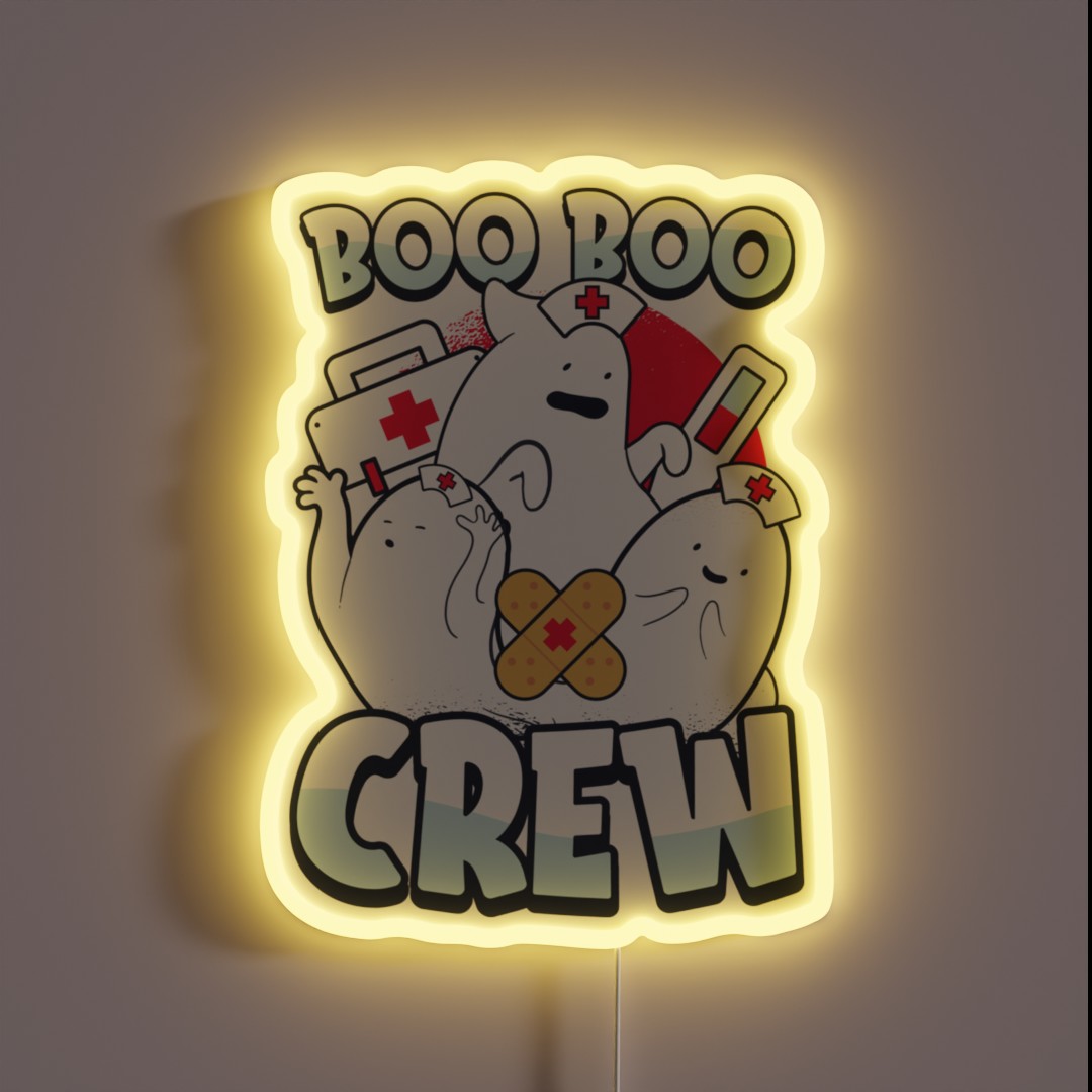 Boo Crew Boo Scary Halloween Gift For A RGB Neon Sign Boo Crew Boo Scary Halloween Gift For A RGB Neon Sign