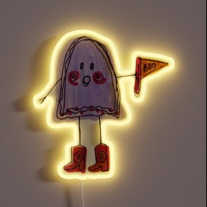 BOO Ghost In Boots RGB Neon Sign