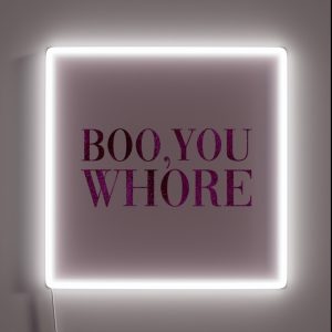 Boo You Whore RGB Neon Sign