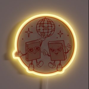 Book Clubbing RGB Neon Sign