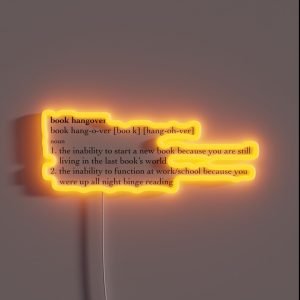 Book Hangover Definition RGB Neon Sign