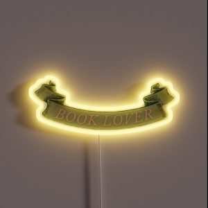Book Lover Vintage Banner RGB Neon Sign