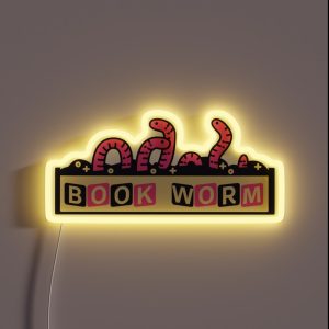 Book Worm RGB Neon Sign Book Worm RGB Neon Sign