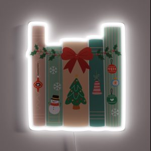 Bookish Christmas RGB Neon Sign
