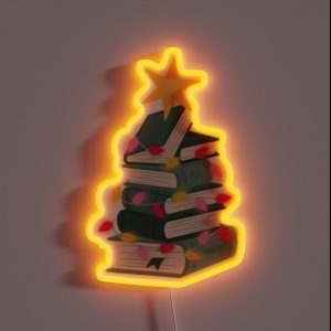 Bookish Christmas Tree RGB Neon Sign