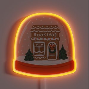 Bookshop Snowglobe RGB Neon Sign