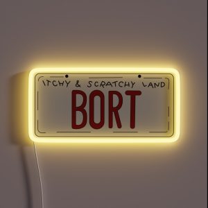 Bort License Plates Vigfanstore RGB Neon Sign