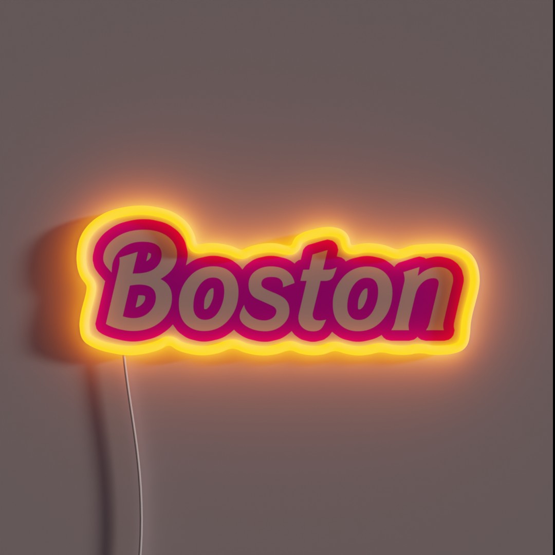 Boston Barbiecore RGB Neon Sign Boston Barbiecore RGB Neon Sign