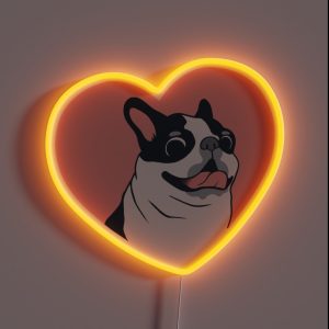 Boston Terrier Love RGB Neon Sign Boston Terrier Love RGB Neon Sign