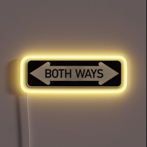 Both Ways Street Sign LGBT Transgender Bisexual LGBTQAI RGB Neon Sign Both Ways Street Sign LGBT Transgender Bisexual LGBTQAI RGB Neon Sign