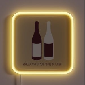 Bottle Of Red Bottle Of White RGB Neon Sign