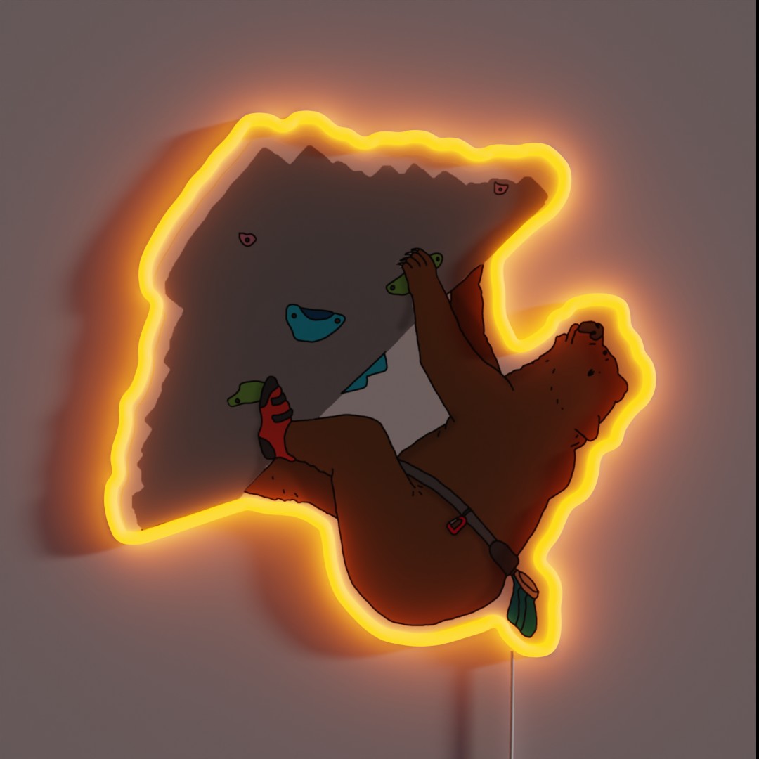 Bouldering Bear RGB Neon Sign Bouldering Bear RGB Neon Sign