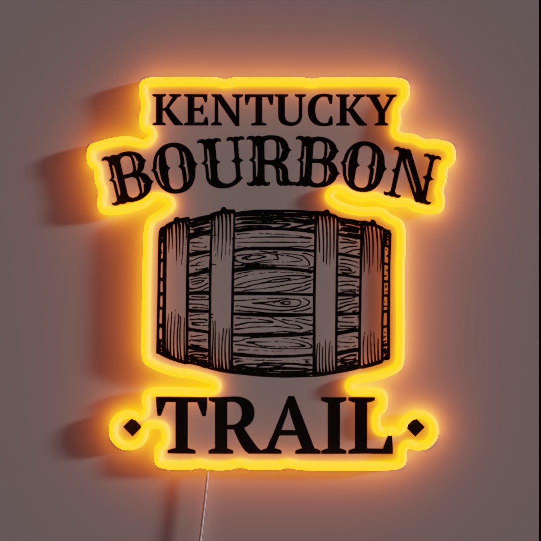 Bourbon Trail Kentucky Ky Whiskey RGB Neon Sign Bourbon Trail Kentucky Ky Whiskey RGB Neon Sign