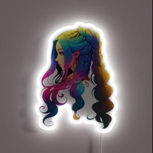 Braided Hair RGB Neon Sign