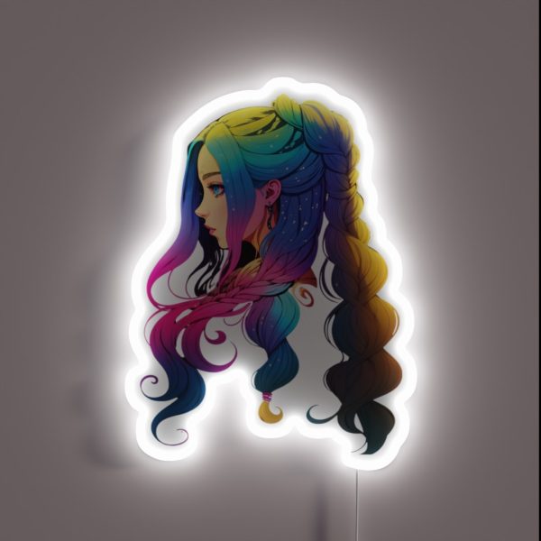 Braided Hair RGB Neon Sign