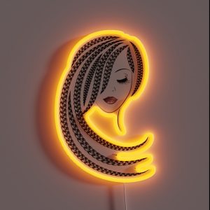 Braided Hair RGB Neon Sign