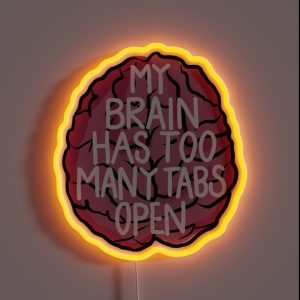 Brain Tabs RGB Neon Sign