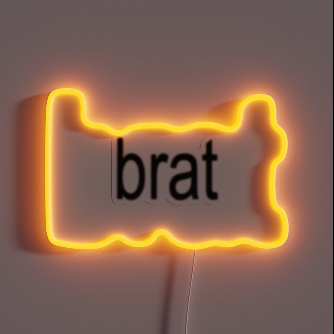 BRAT BLACK RGB Neon Sign BRAT BLACK RGB Neon Sign