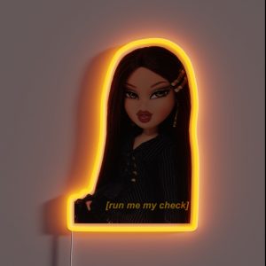 Bratz Run Me My Check Jade Doll RGB Neon Sign