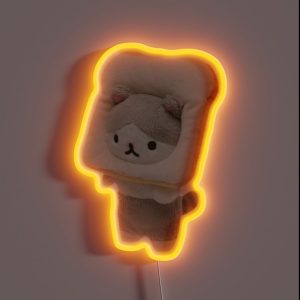 Bread Cat Plushie RGB Neon Sign