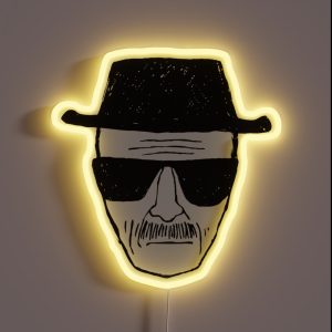 Breaking Bad Walter White Heisenberg Face RGB Neon Sign