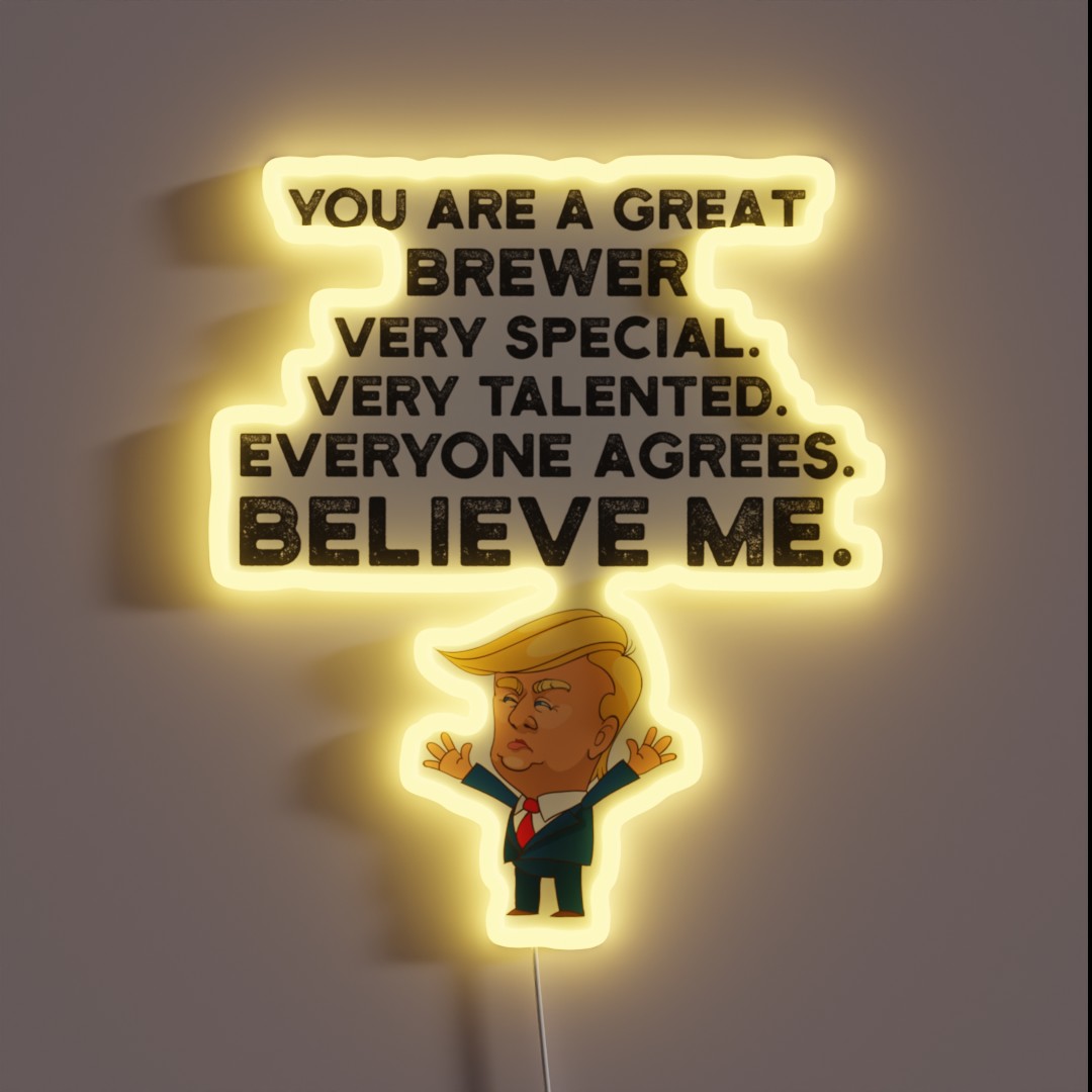 Brewer Funny Trump RGB Neon Sign Brewer Funny Trump RGB Neon Sign
