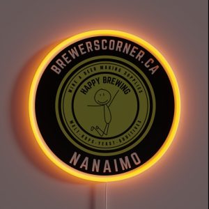 Brewers Corner Nanaimo Happy Brewing RGB Neon Sign