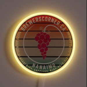 Brewers Corner Wine RGB Neon Sign
