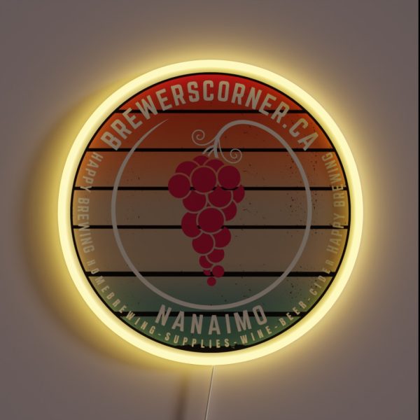 Brewers Corner Wine RGB Neon Sign