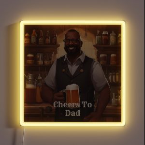 Brewmaster Cheers To Dad Art RGB Neon Sign